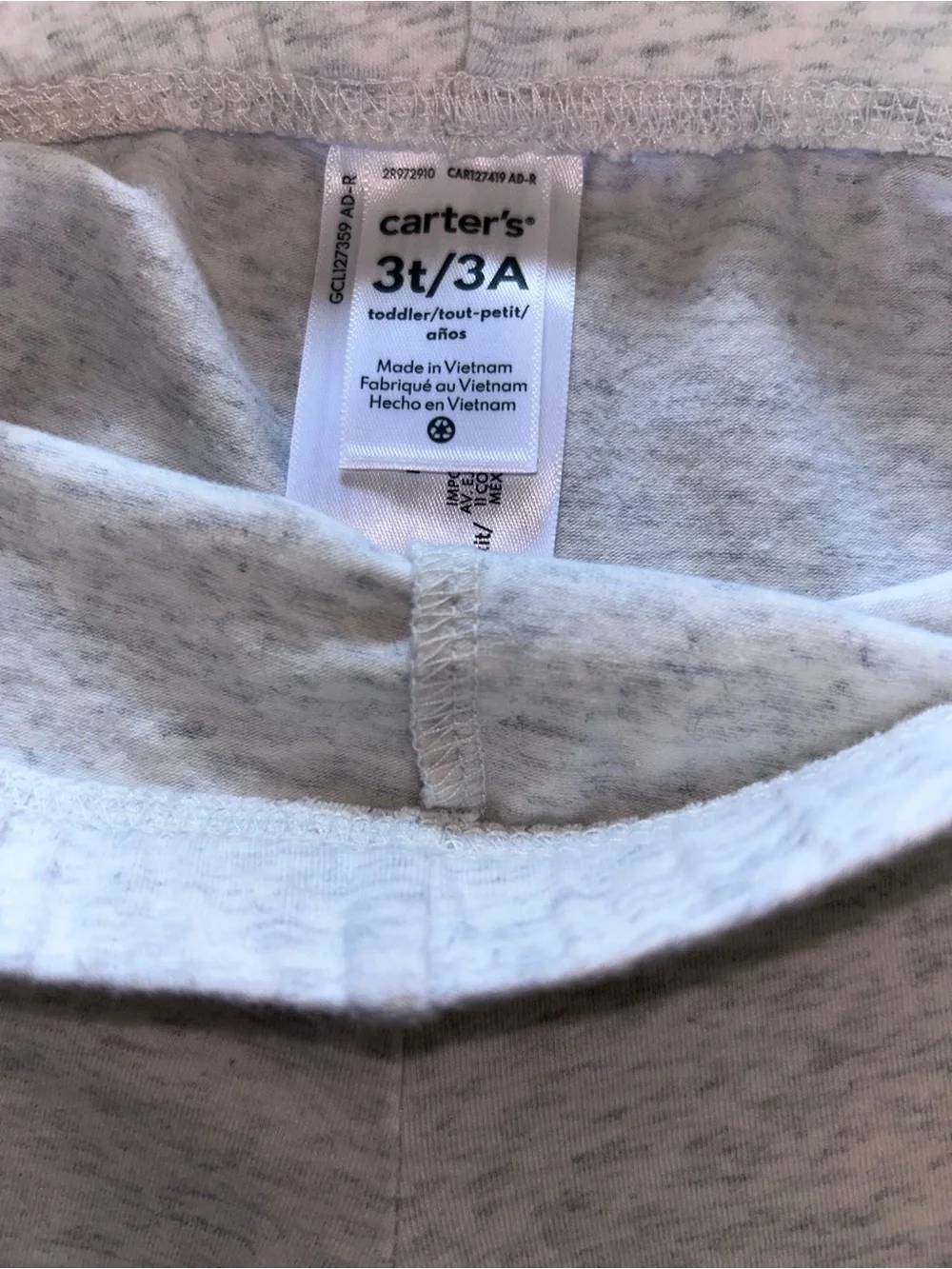 Carter's Heather Gray Toddler Girl Flare Leggings size 3t
